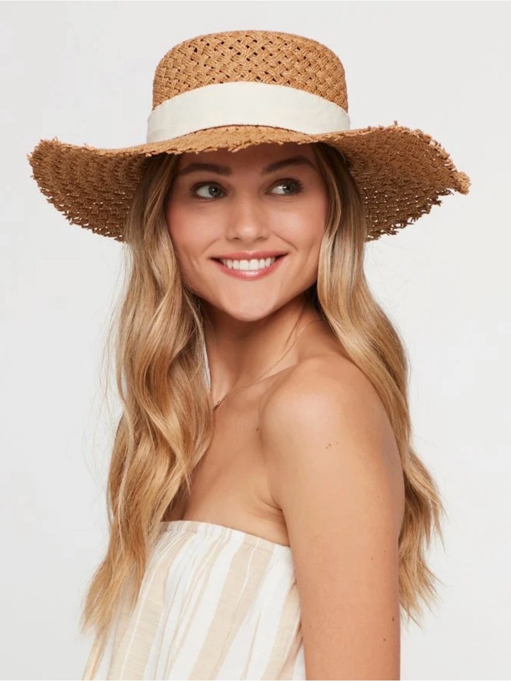 l*space Jenny Hat Natural with Cream Band $66